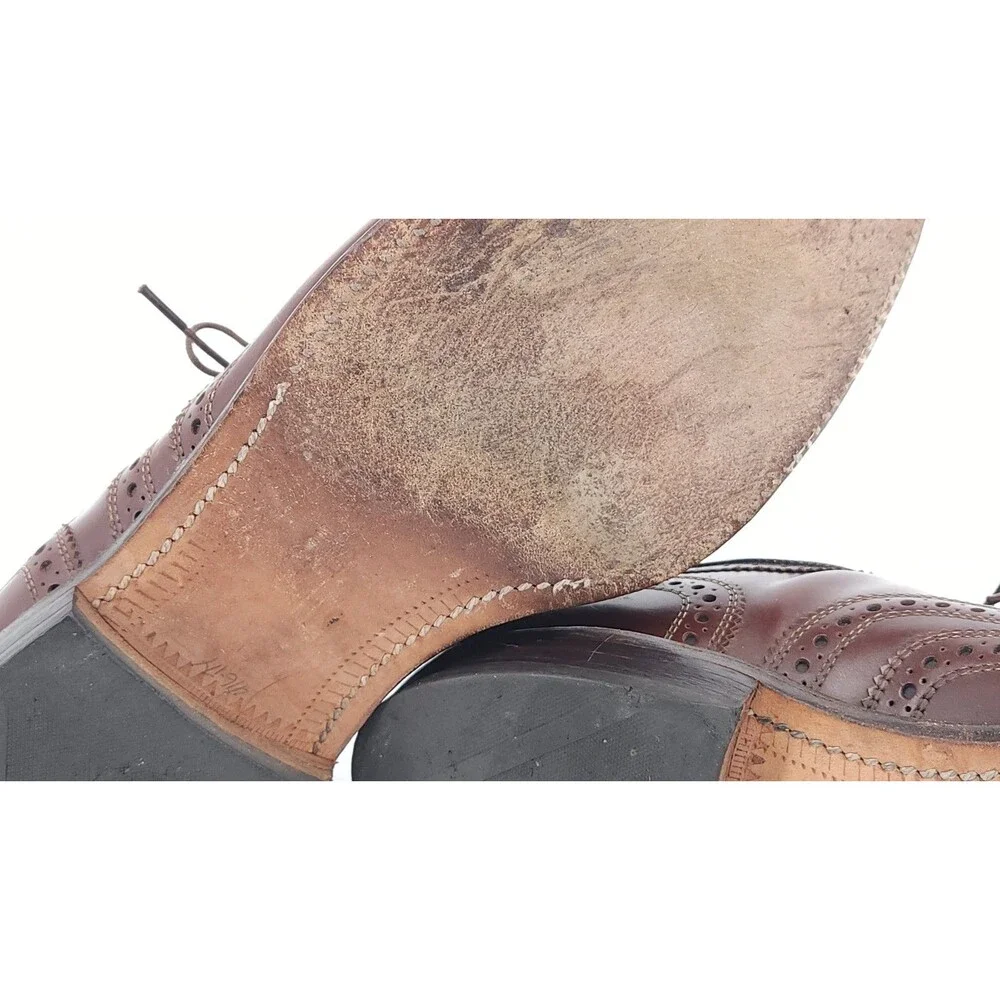 Allen Edmonds McAllister Wingtip Oxfords Men's 8 D Burgundy Leather Shoes 60600